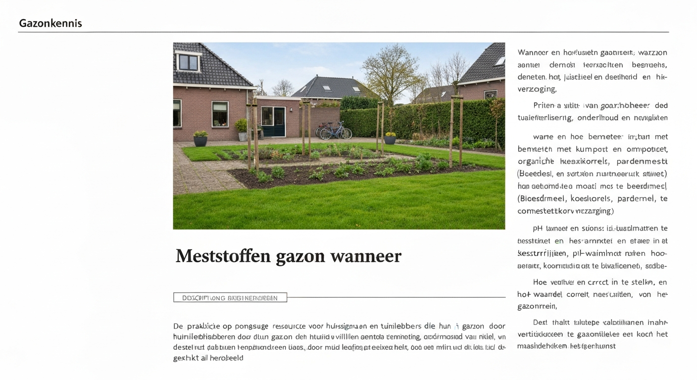 wanneer meststoffen op gazon