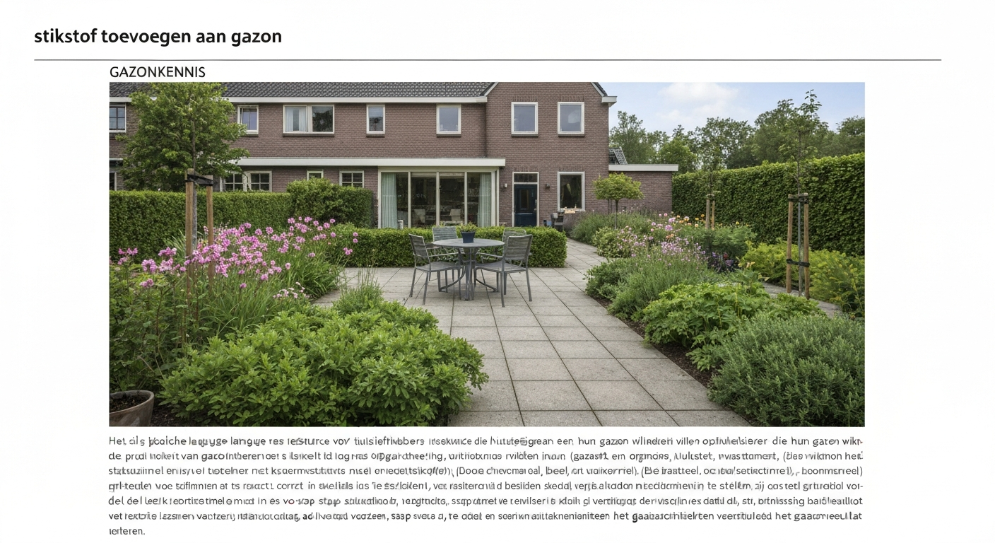 Gezond, frisgroen Nederlands gazon in het voorjaar, met dichte zode en nette tuinrand